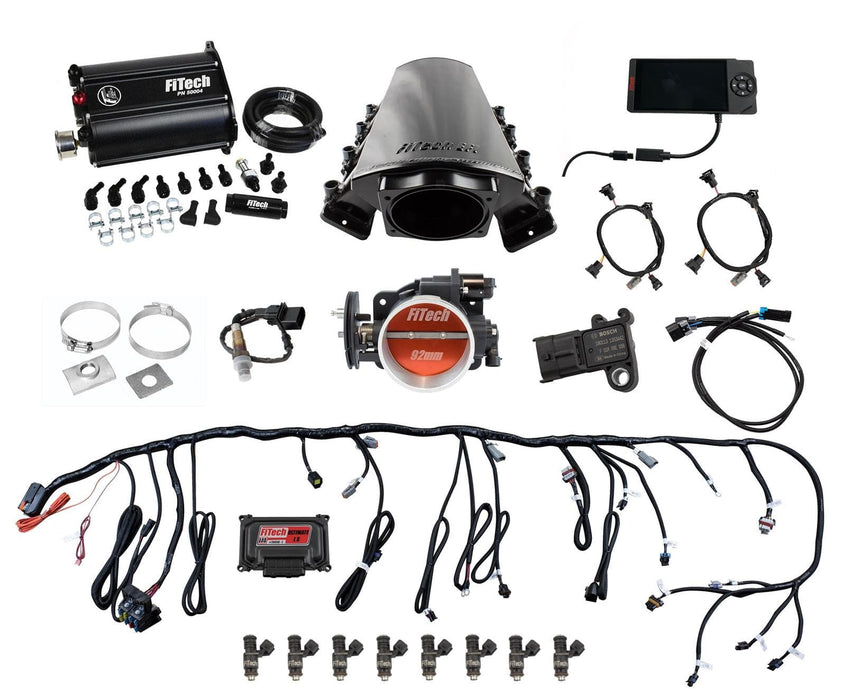 FiTech Fuel Injection FiTech Ultimate LS EFI 500 HP Fuel Injection Systems with Force Fuel 75215 Autofit