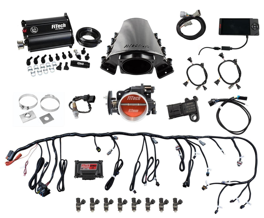 FiTech Fuel Injection FiTech Ultimate LS EFI 500 HP Fuel Injection Systems with Force Fuel 75216 Autofit