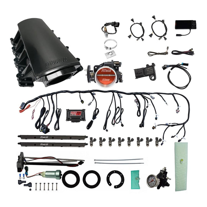 FiTech Fuel Injection FiTech Ultimate LS EFI 500 HP Fuel Injection Systems with Go Fuel In-Tank Module 76115 Autofit