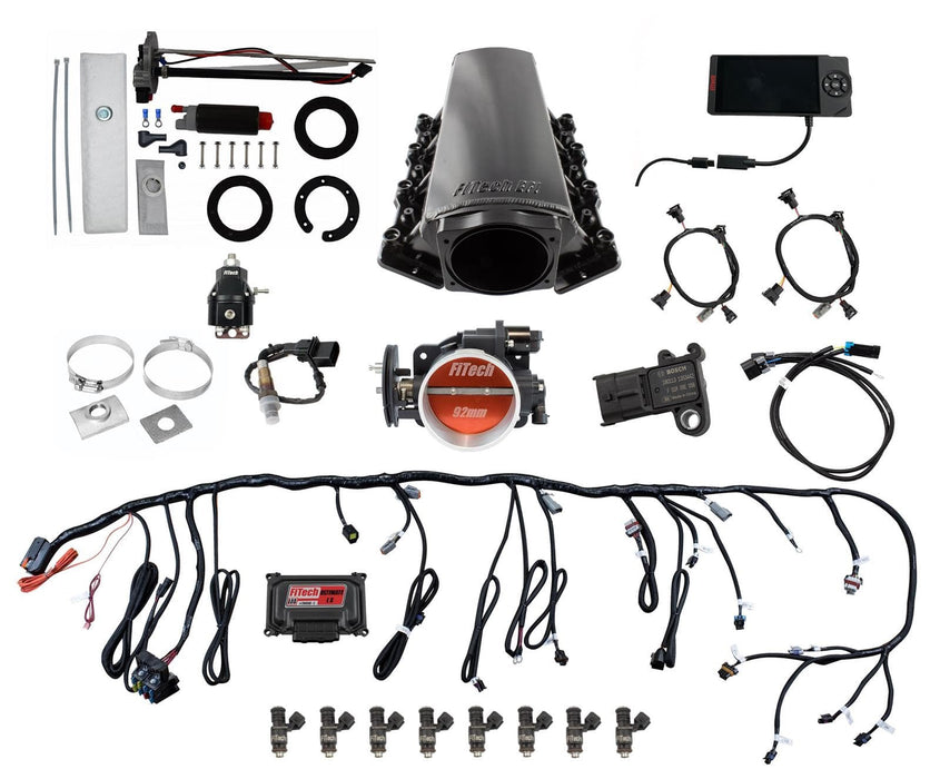 FiTech Fuel Injection FiTech Ultimate LS EFI 500 HP Fuel Injection Systems with Go Fuel In-Tank Module 76201 Autofit