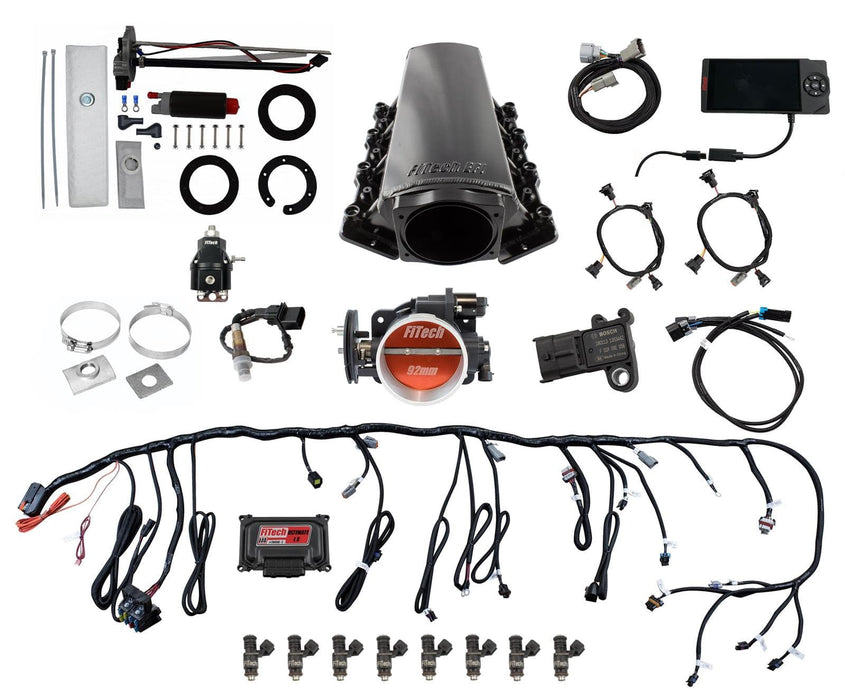 FiTech Fuel Injection FiTech Ultimate LS EFI 500 HP Fuel Injection Systems with Go Fuel In-Tank Module 76207 Autofit