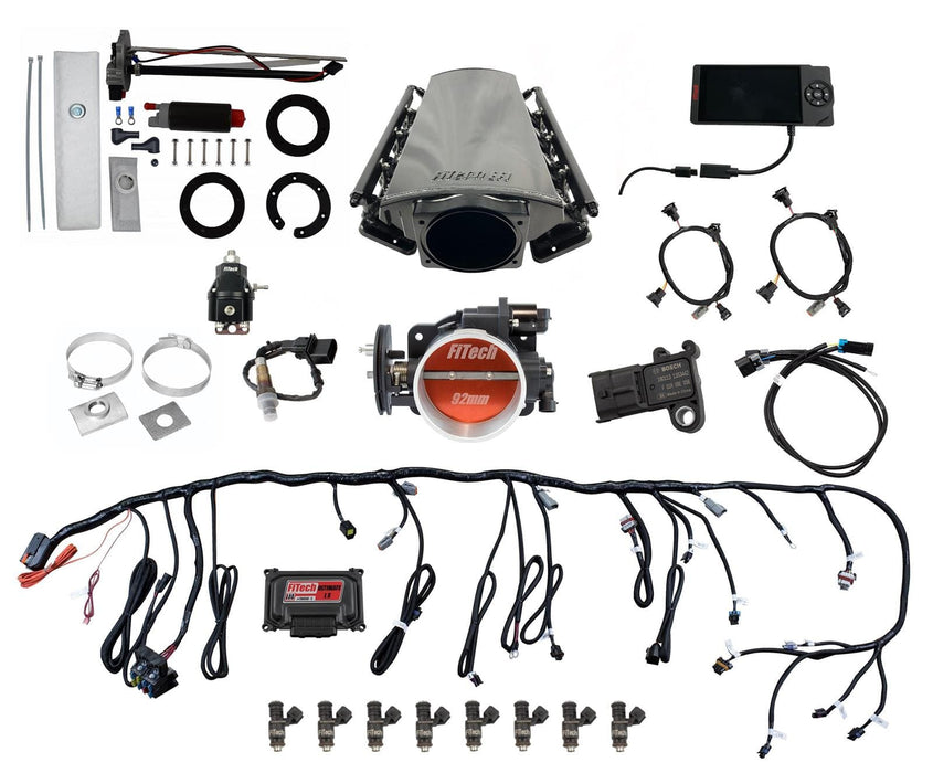 FiTech Fuel Injection FiTech Ultimate LS EFI 500 HP Fuel Injection Systems with Go Fuel In-Tank Module 76211 Autofit