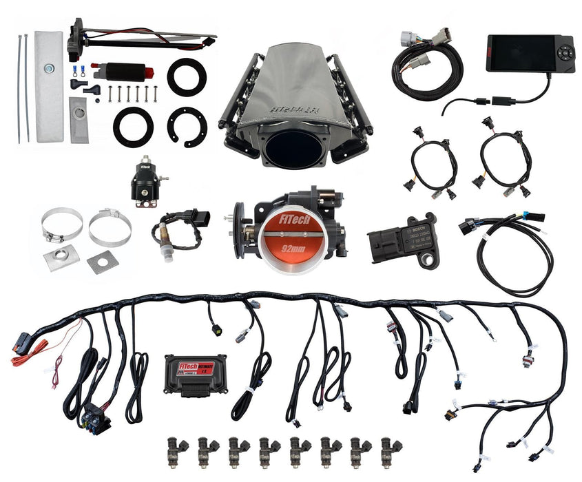 FiTech Fuel Injection FiTech Ultimate LS EFI 500 HP Fuel Injection Systems with Go Fuel In-Tank Module 76212 Autofit