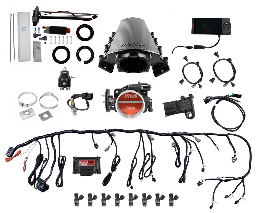 FiTech Fuel Injection FiTech Ultimate LS EFI 500 HP Fuel Injection Systems with Go Fuel In-Tank Module 76215 Autofit