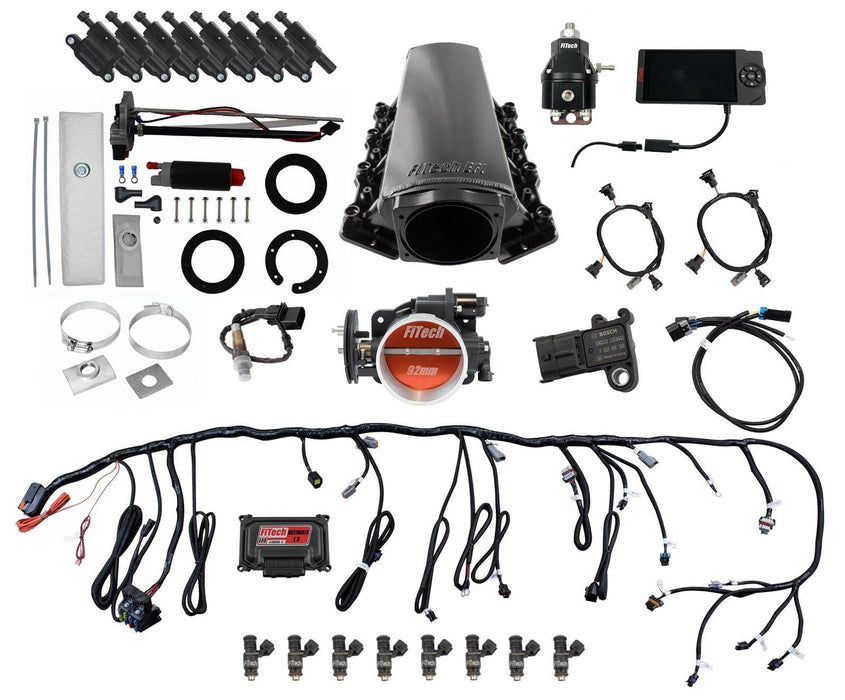 FiTech Fuel Injection FiTech Ultimate LS EFI 500 HP Fuel Injection Systems with Go Fuel In-Tank Module 79601 Autofit