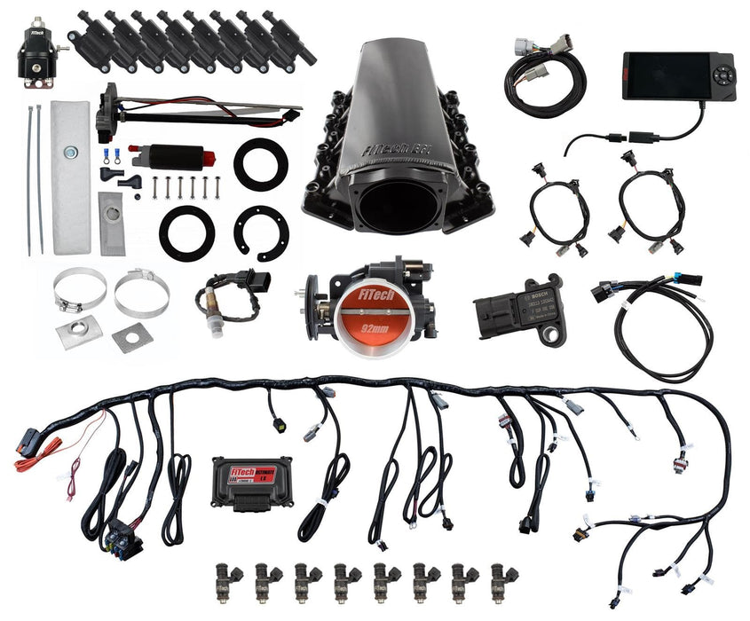 FiTech Fuel Injection FiTech Ultimate LS EFI 500 HP Fuel Injection Systems with Go Fuel In-Tank Module 79607 Autofit