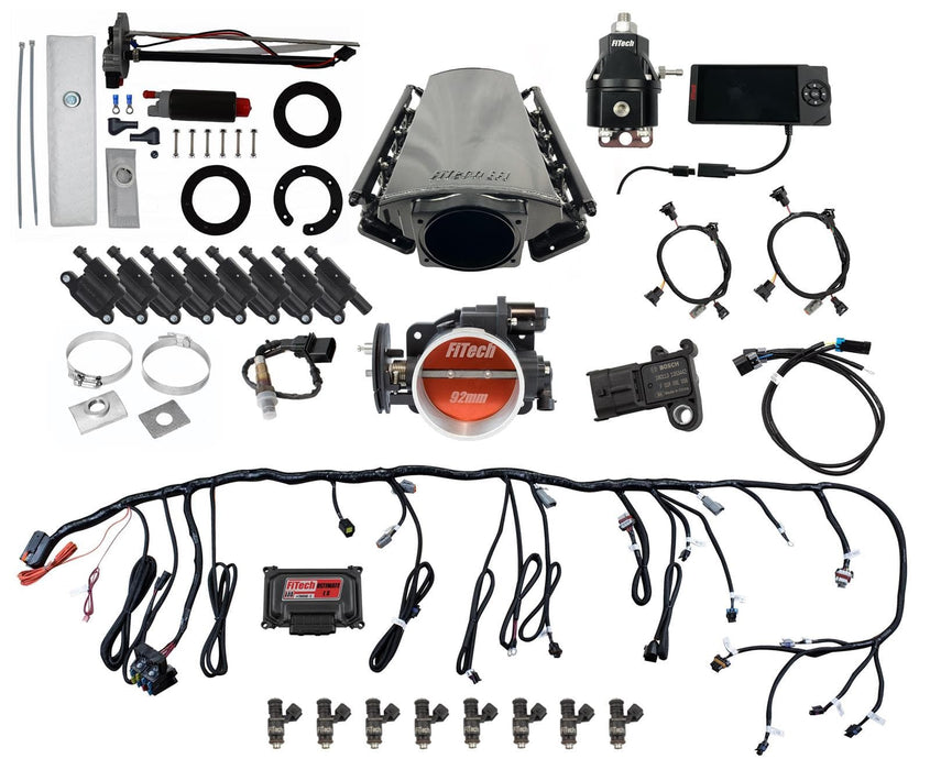 FiTech Fuel Injection FiTech Ultimate LS EFI 500 HP Fuel Injection Systems with Go Fuel In-Tank Module 79611 Autofit