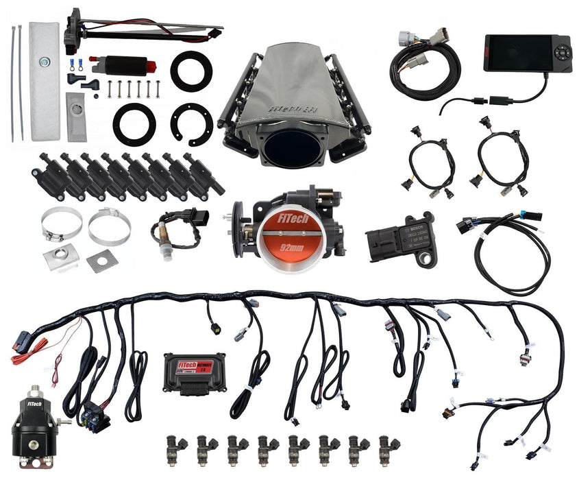 FiTech Fuel Injection FiTech Ultimate LS EFI 500 HP Fuel Injection Systems with Go Fuel In-Tank Module 79612 Autofit