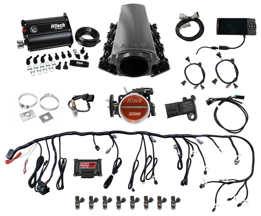 FiTech Fuel Injection FiTech Ultimate LS EFI 750 HP Fuel Injection Systems with Force Fuel 75204 Autofit