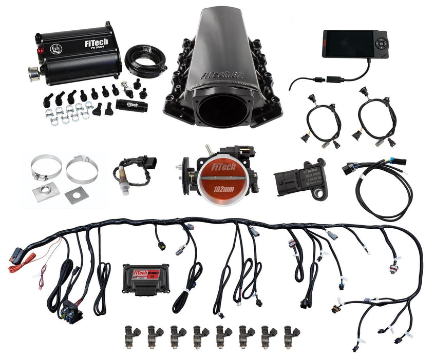 FiTech Fuel Injection FiTech Ultimate LS EFI 750 HP Fuel Injection Systems with Force Fuel 75208 Autofit