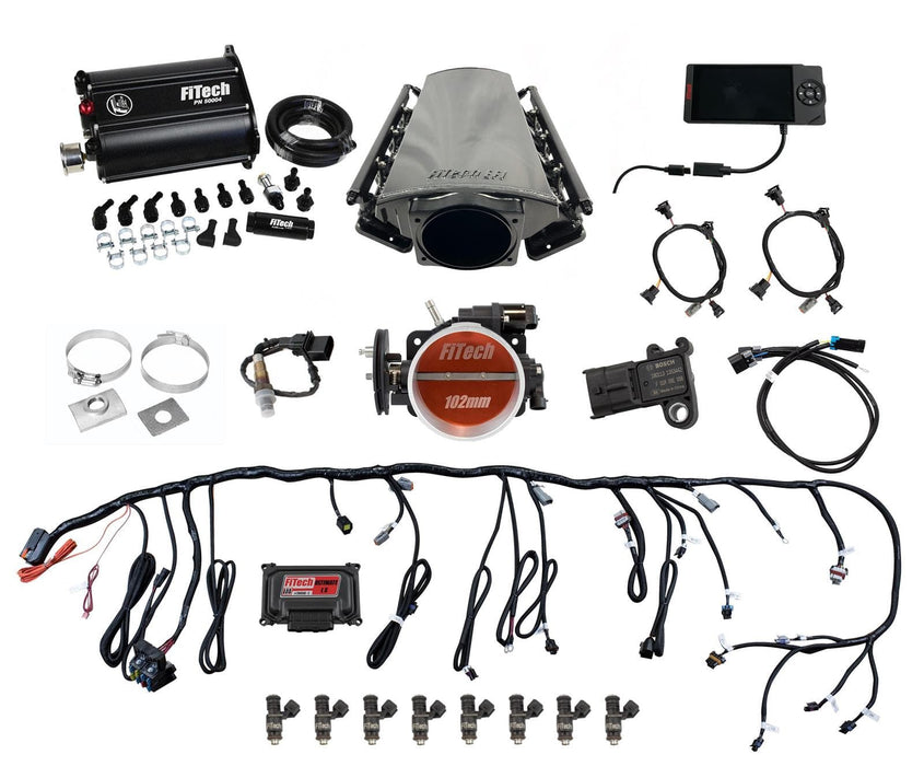 FiTech Fuel Injection FiTech Ultimate LS EFI 750 HP Fuel Injection Systems with Force Fuel 75213 Autofit