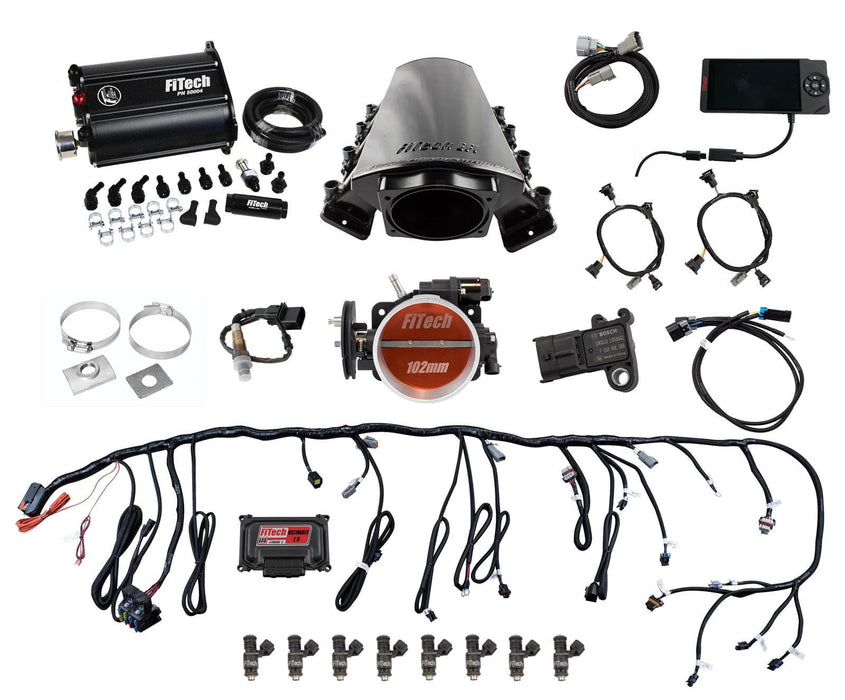 FiTech Fuel Injection FiTech Ultimate LS EFI 750 HP Fuel Injection Systems with Force Fuel 75218 Autofit