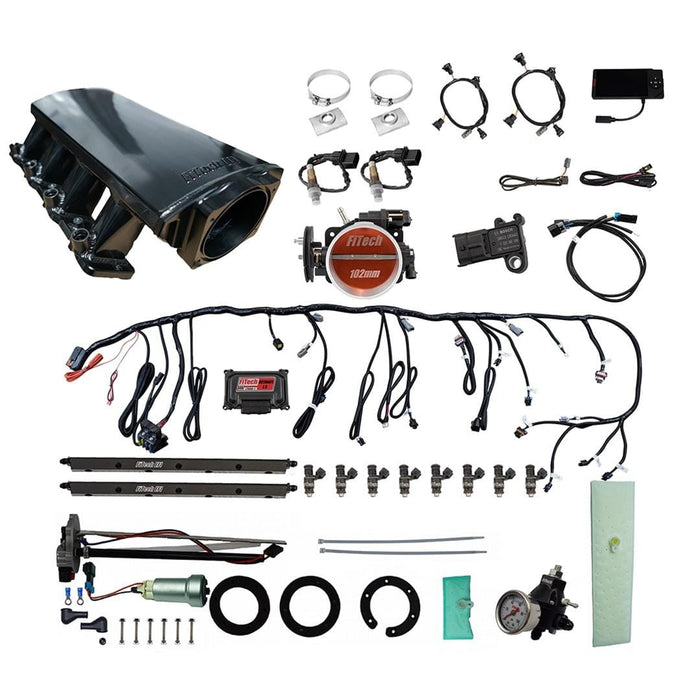 FiTech Fuel Injection FiTech Ultimate LS EFI 750 HP Fuel Injection Systems with Go Fuel In-Tank Module 76113 Autofit
