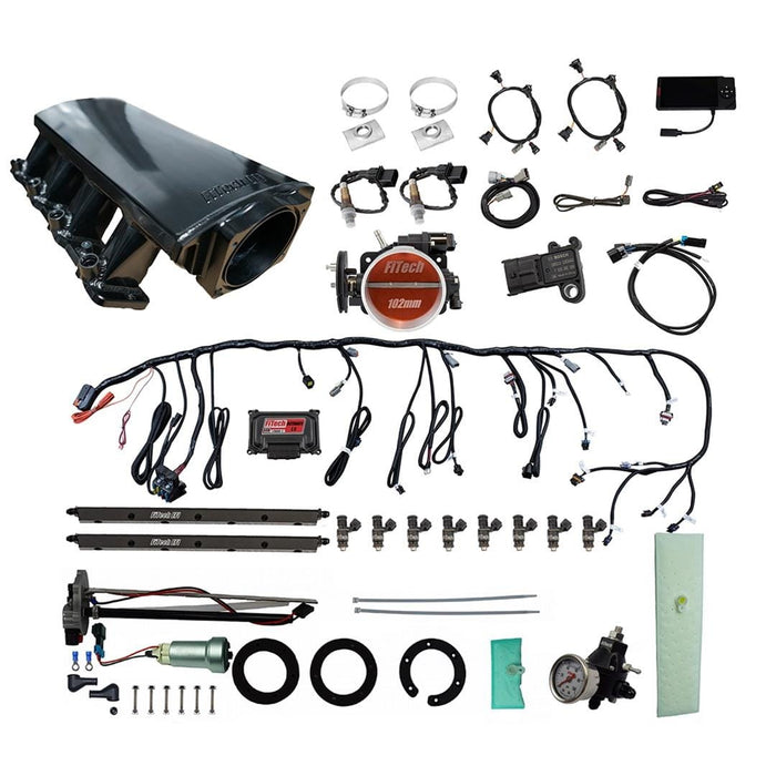 FiTech Fuel Injection FiTech Ultimate LS EFI 750 HP Fuel Injection Systems with Go Fuel In-Tank Module 76114 Autofit