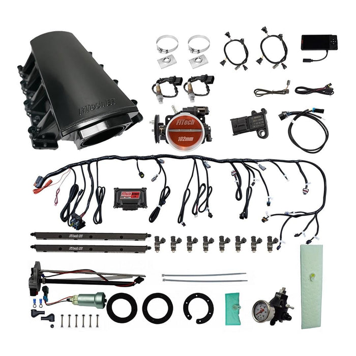 FiTech Fuel Injection FiTech Ultimate LS EFI 750 HP Fuel Injection Systems with Go Fuel In-Tank Module 76117 Autofit