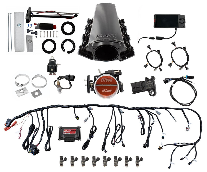 FiTech Fuel Injection FiTech Ultimate LS EFI 750 HP Fuel Injection Systems with Go Fuel In-Tank Module 76208 Autofit