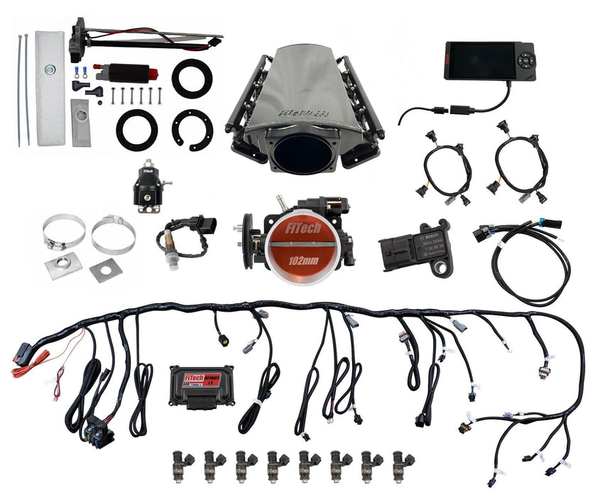 FiTech Fuel Injection FiTech Ultimate LS EFI 750 HP Fuel Injection Systems with Go Fuel In-Tank Module 76213 Autofit