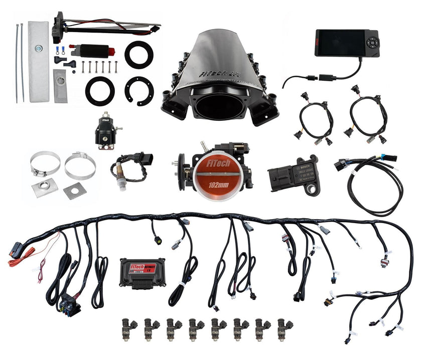 FiTech Fuel Injection FiTech Ultimate LS EFI 750 HP Fuel Injection Systems with Go Fuel In-Tank Module 76217 Autofit