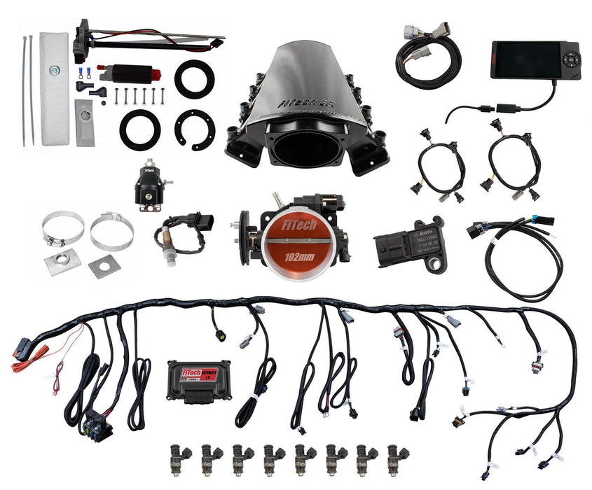 FiTech Fuel Injection FiTech Ultimate LS EFI 750 HP Fuel Injection Systems with Go Fuel In-Tank Module 76218 Autofit