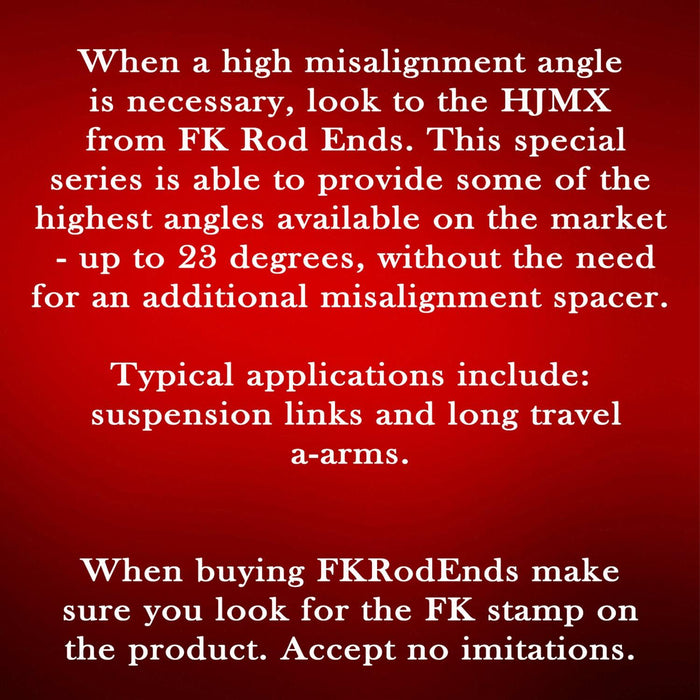 FK Rod Ends FK HRSMX-T/HIN-T Series Rod Ends HJMX8T Autofit
