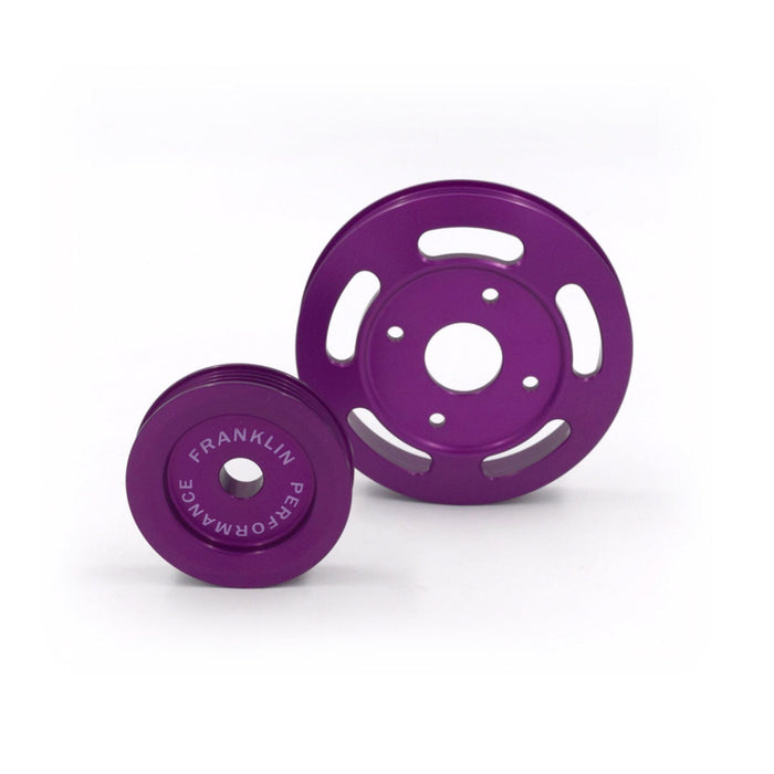 Franklin Performance 140mm / Purple Billet Underdrive Pulley Set for Nissan RB Engines Autofit