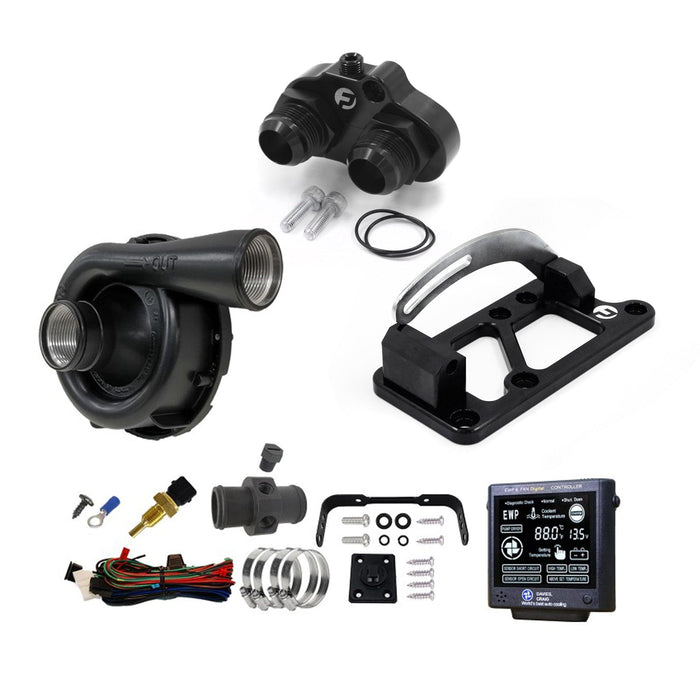 Franklin Performance 2-Bolt / 16AN / Yes Mazda 12A & 13B Water Pump Adaptor & Side Mount Alternator Bracket Combo Autofit