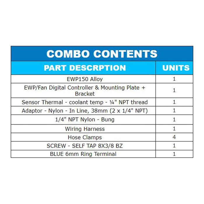 Franklin Performance Davies Craig EWP150 & Controller Combo (12V) Autofit