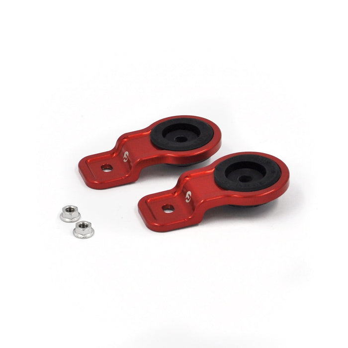 Franklin Performance R32 / R33 / Red / Brackets and Rubber Bushes Billet Radiator Bracket Set for Nissan R32 / R33 & R34 Autofit