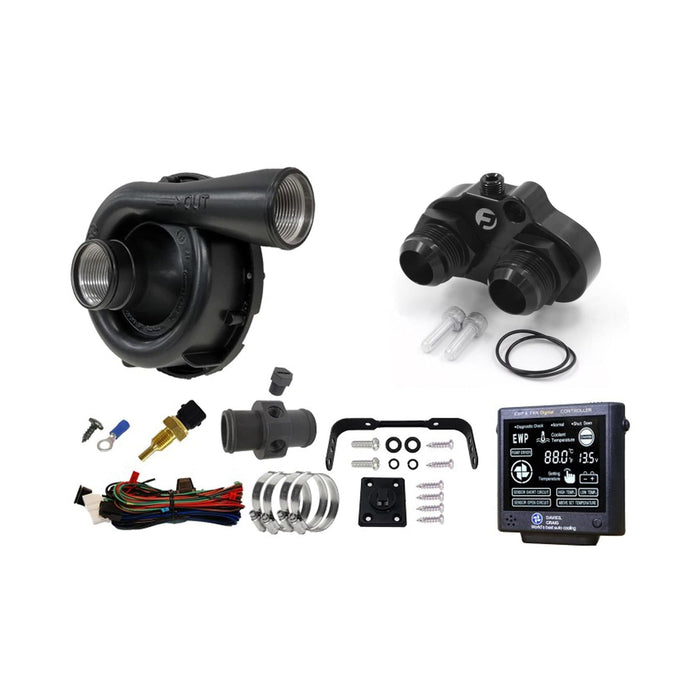 Franklin Performance Two Bolt / 16AN / Include Davies Craig EWP150 & Controller Combo (12V) 8975 Electric Water Pump Adaptor for Mazda 12A / 13B / 20B Autofit