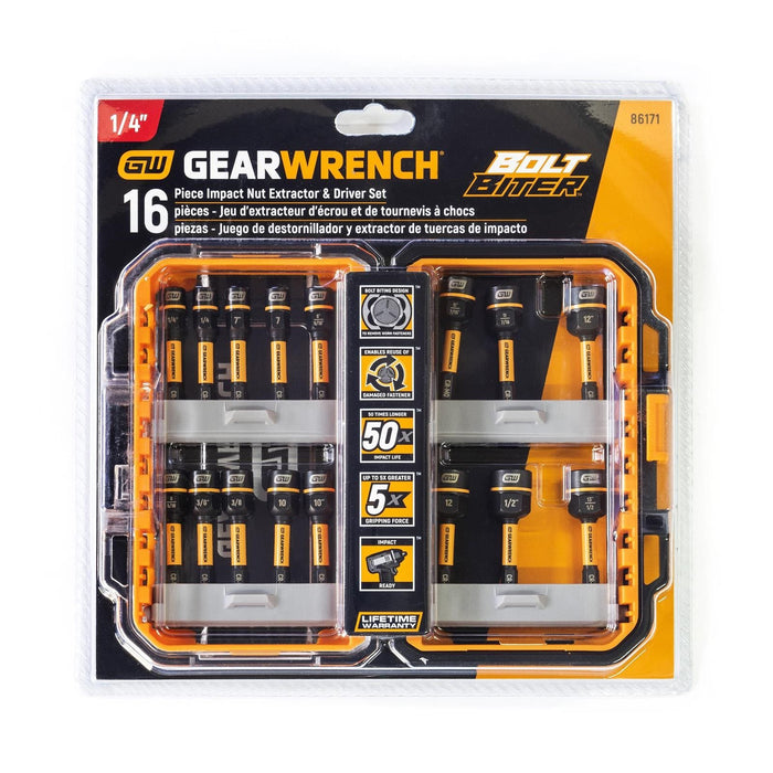 Gearwrench GearWrench Bolt Biter Nut Extractor/Driver Sets 86171 Autofit