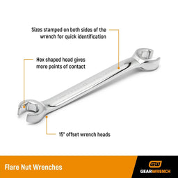 Gearwrench GearWrench Flare Nut Wrench Sets 81906 Autofit