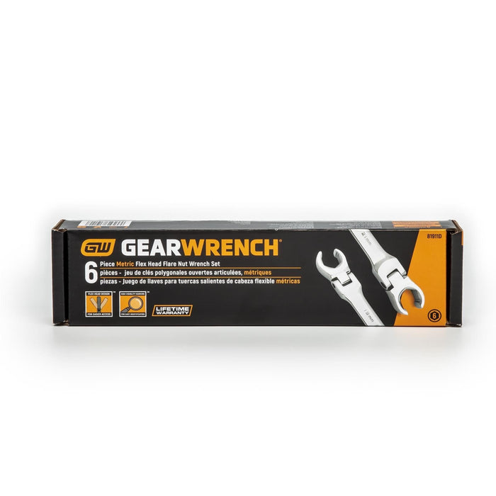 Gearwrench GearWrench Flex Head Flare Nut Wrench Sets 81911D Autofit