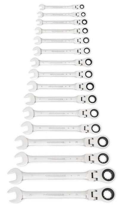 Gearwrench GearWrench Flex Head Ratcheting Combination Wrenches 9902D Autofit