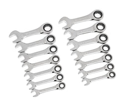 Gearwrench GearWrench Stubby Ratcheting Combination Wrench Sets 85206 Autofit