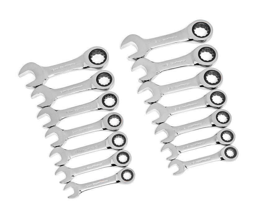 Gearwrench GearWrench Stubby Ratcheting Combination Wrench Sets 85206 Autofit