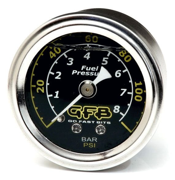 Go Fast Bits 40mm (1-1/2") liquid filled Fuel Pressure Gauge 120PSI/8 Bar GFB5730 Autofit