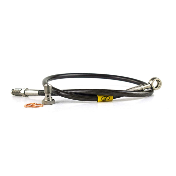 Hel Performance Braided Brake Lines - Car Classic Mini Left Hand Drive Brake Master to T - Single Line System Autofit