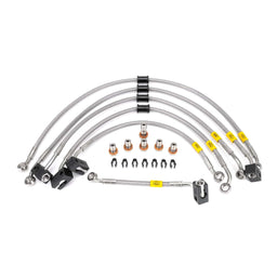 Hel Performance Braided Brake Lines - Motorcycle Honda CB1000R Neo Sports Café ABS AJ-AM 2018-2022 Flexible ABS Replacement Brake Lines HEL Stainless Steel Braided Autofit