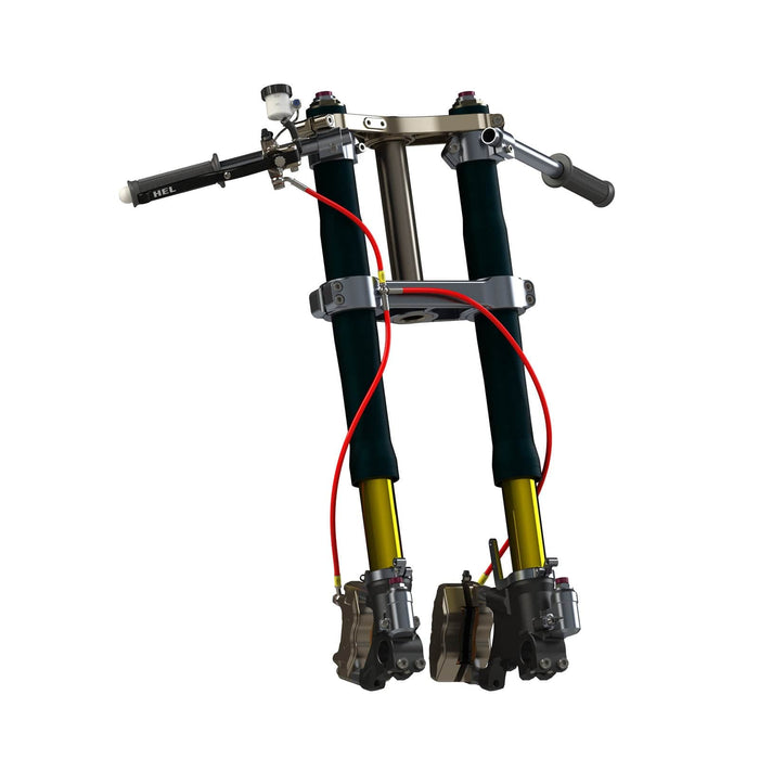 Hel Performance Braided Brake Lines - Motorcycle Honda GL1000 Goldwing (Retains Metal Pipe on Rear) 1976- Standard Replacement Brake Lines HEL Stainless Steel Braided Autofit