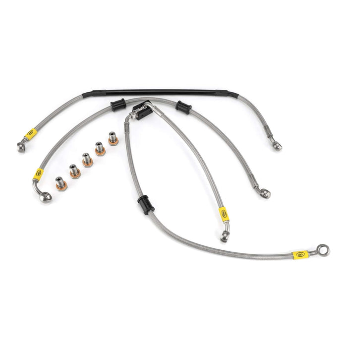 Hel Performance Braided Brake Lines - Motorcycle Honda MSX125 ABS 2021-2022 Flexible ABS Replacement Brake Lines HEL Stainless Steel Braided Autofit