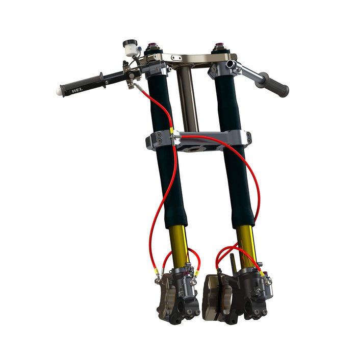 Hel Performance Braided Brake Lines - Motorcycle Honda RZV500R 1984-1988 Standard Replacement Brake Lines HEL Stainless Steel Braided Autofit