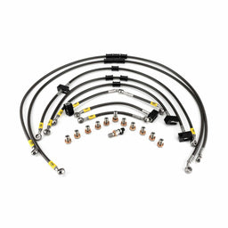 Hel Performance Braided Brake Lines - Motorcycle Honda VFR800 FIW-FI1 1998-2001 Standard Replacement Brake Lines HEL Stainless Steel Braided Autofit