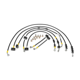 Hel Performance Braided Brake Lines - Motorcycle Honda VFR800 VTEC Linked Non-ABS 2002-2009 Standard Replacement Brake Lines HEL Stainless Steel Braided Autofit