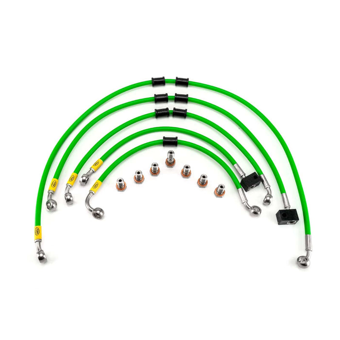 Hel Performance Braided Brake Lines - Motorcycle Kawasaki Z800 ABS 2013-2015 Flexible ABS Replacement Brake Lines HEL Stainless Steel Braided Autofit