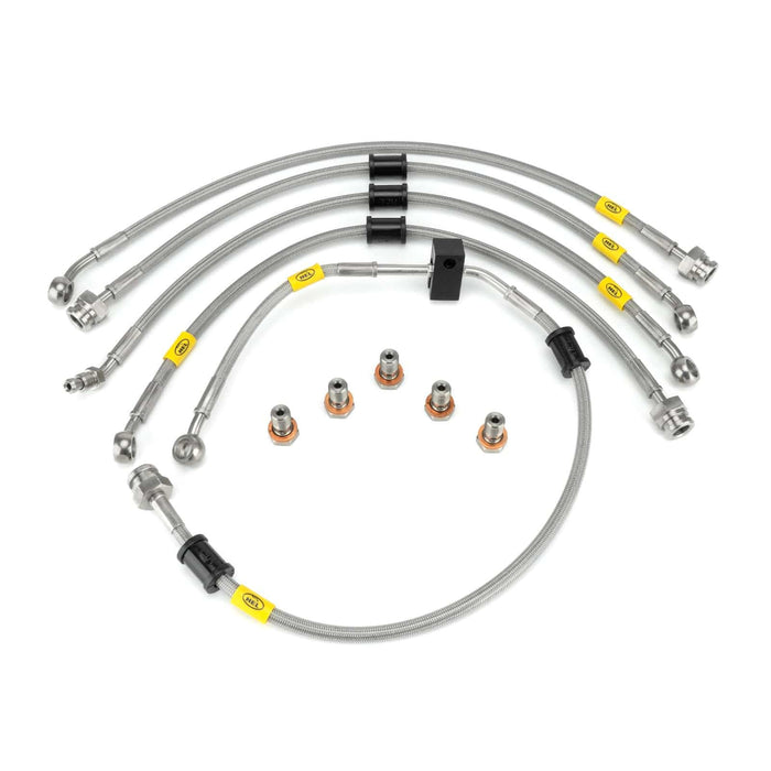 Hel Performance Braided Brake Lines - Motorcycle Suzuki AN650 Burgman Executive ABS AL3-AL8 2013-2018 Flexible ABS Replacement Brake Lines HEL Stainless Steel Braided Autofit