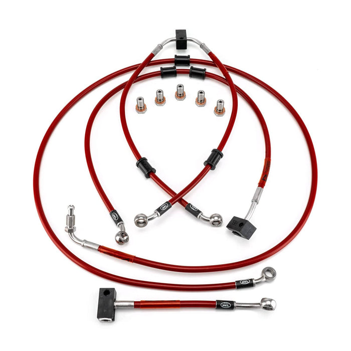 Hel Performance Braided Brake Lines - Motorcycle Suzuki GSX-S1000F, GSX-S1000 ABS 2015-2017 Flexible ABS Replacement Brake Lines HEL Stainless Steel Braided Autofit