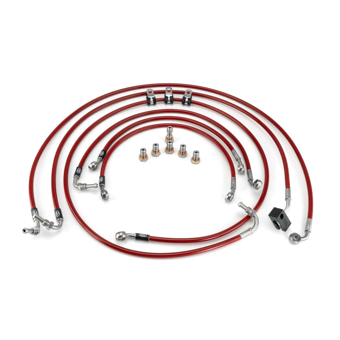 Hel Performance Braided Brake Lines - Motorcycle Triumph Daytona 675R ABS 2013-2017 Flexible ABS Replacement Brake Lines HEL Stainless Steel Braided Autofit