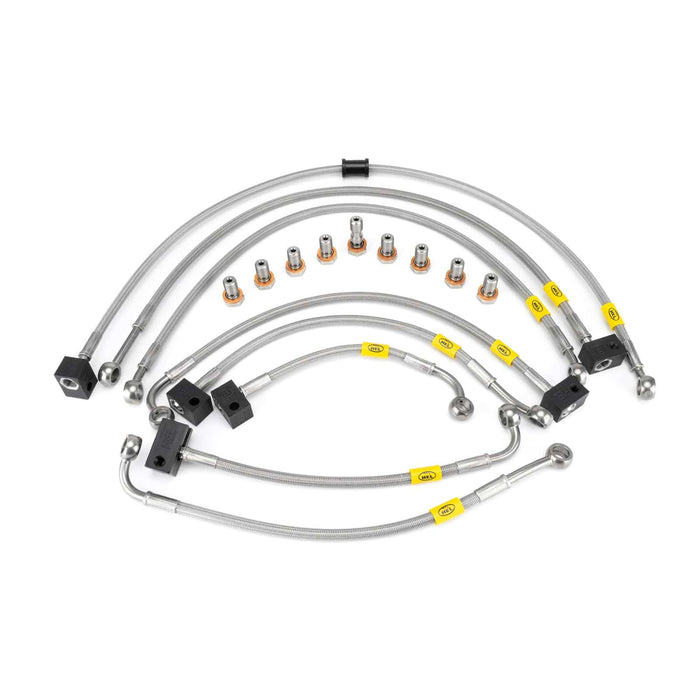 Hel Performance Braided Brake Lines - Motorcycle Yamaha FZ6 Fazer S2 ABS 2007-2010 Flexible ABS Replacement Brake Lines HEL Stainless Steel Braided Autofit