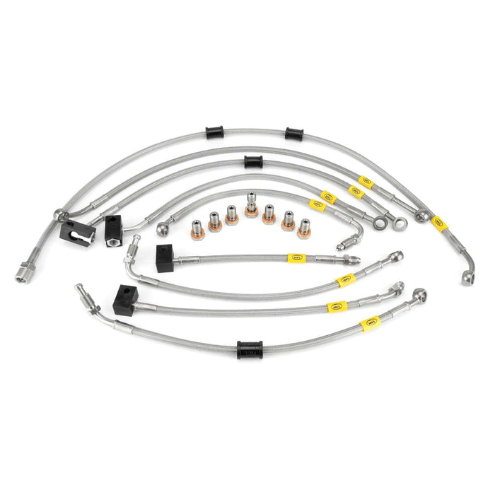 Hel Performance Braided Brake Lines - Motorcycle Yamaha FZ8 ABS SA-NA 2010-2015 Flexible ABS Replacement Brake Lines HEL Stainless Steel Braided Autofit