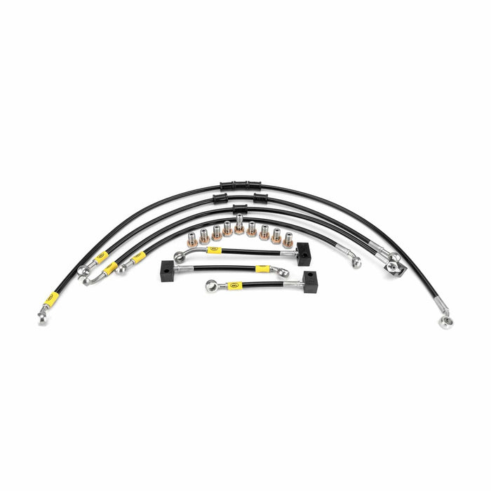 Hel Performance Braided Brake Lines - Motorcycle Yamaha MT-07 ABS 2013-2019 Flexible ABS Replacement Brake Lines HEL Stainless Steel Braided Autofit